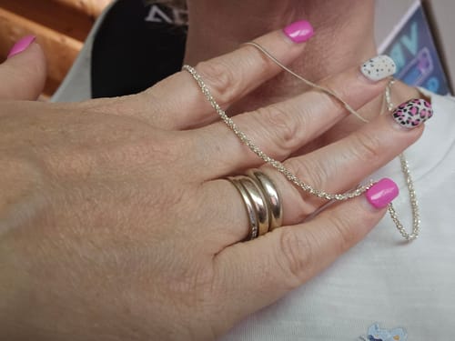 Customer photo review of Filo Diamantato Silver