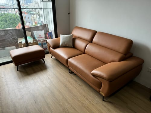 Customer photo review of Sofa văng da 2 chỗ tựa gật gù - PERRY