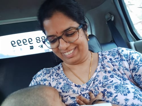 Customer photo review of Baby Pink Floral Night & Lounge Gown