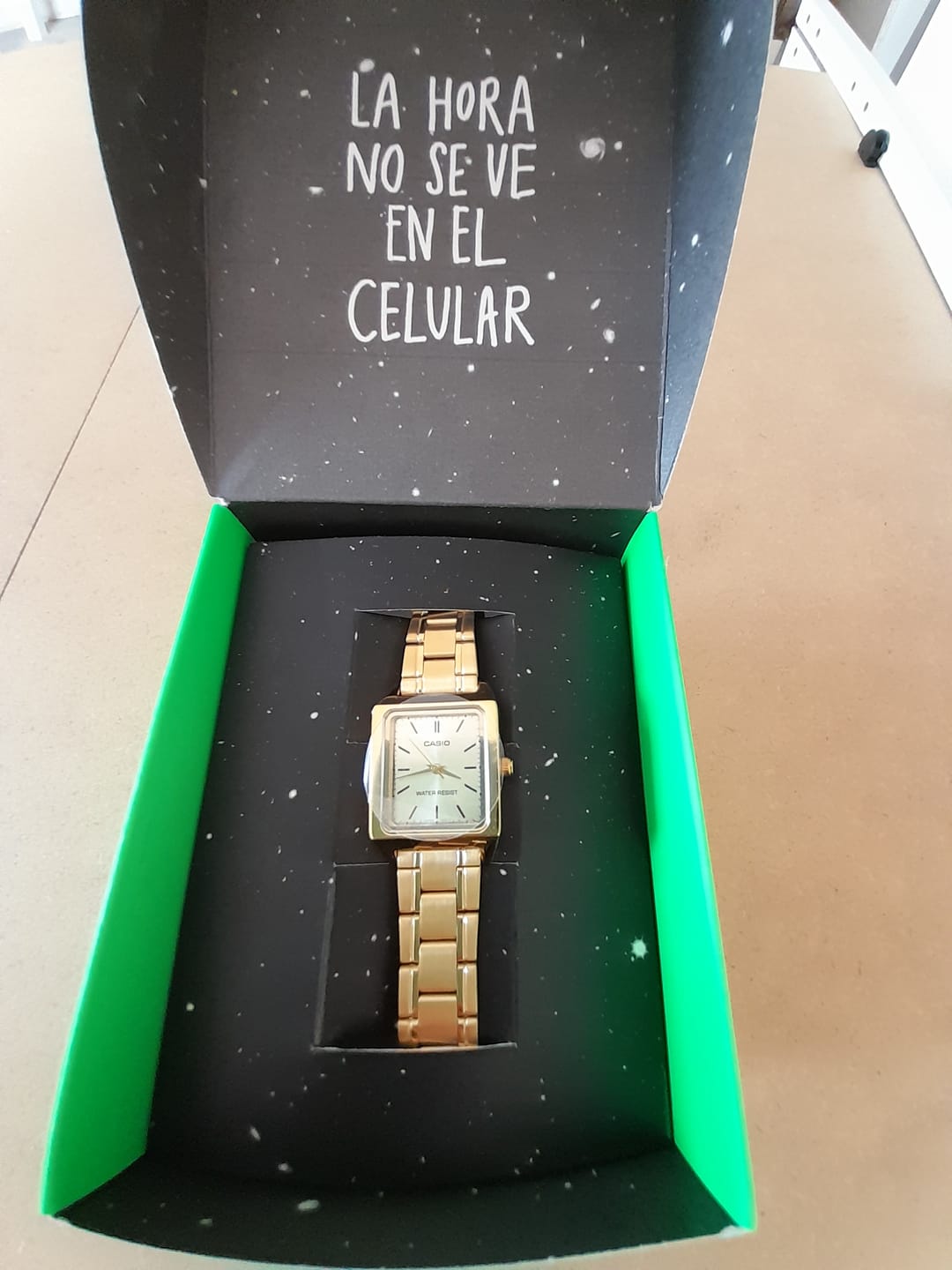 Customer photo review of Reloj Casio Tank Análogo LTP-V007G-9E Dorado