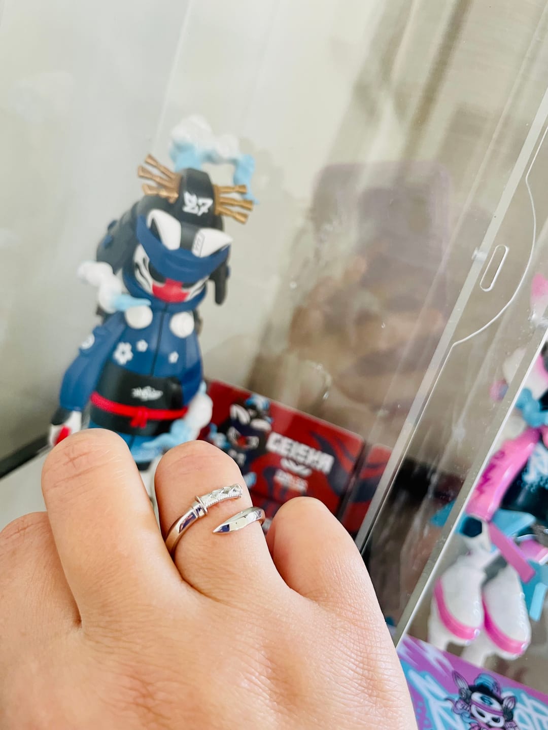 Customer photo review of Silver Katana Ring