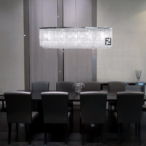 Customer photo review of JC Fendi Modern Oval Crystal Chandelier