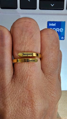 Customer photo review of Printave™ Personalized 2 Layers Ring