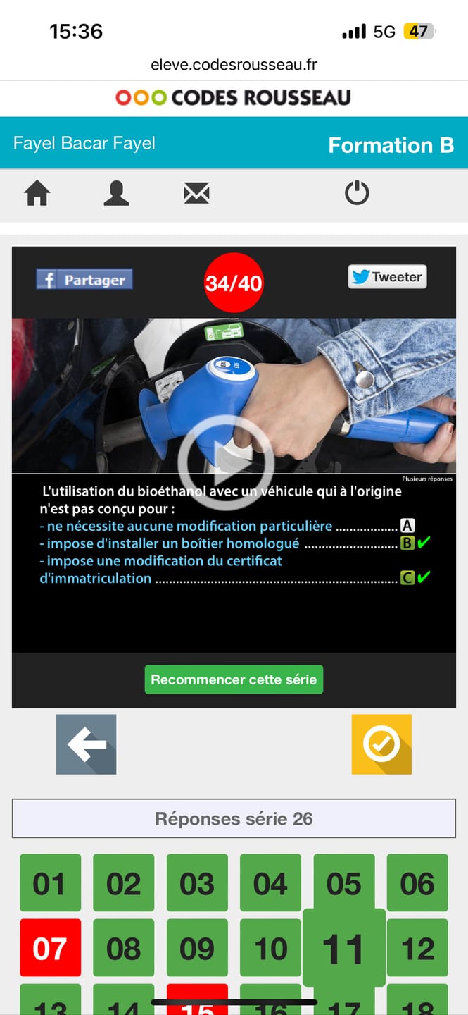 Customer photo review of ENTRAÎNEMENT AU CODE DE LA ROUTE POUR 20€