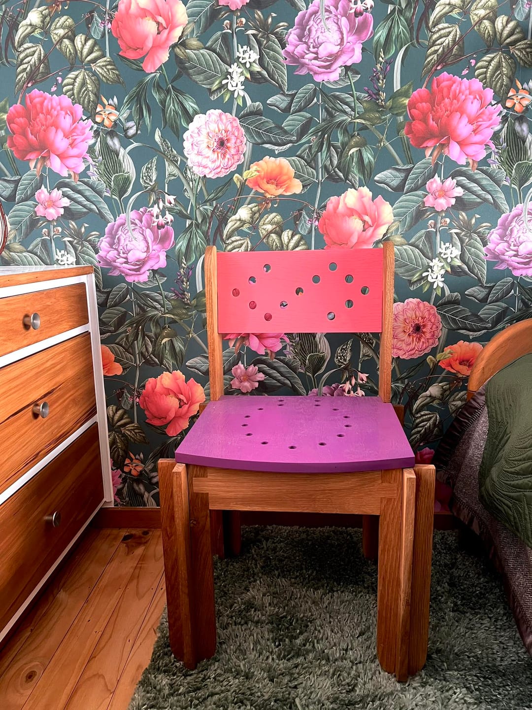 Customer photo review of Botanicus - Large Blossoms Wallpaper - Aqua