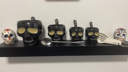 Customer photo review of Just Love Skulls Handmade Measuring Set