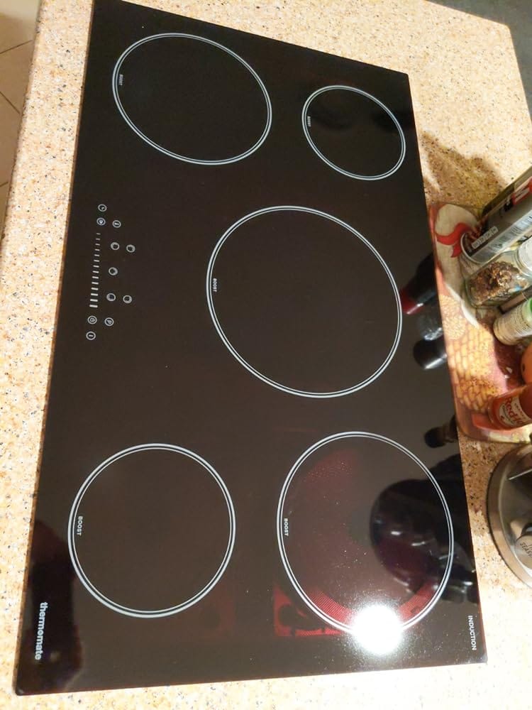 Customer photo review of Thermomate 30 Inch Built-in Induction Cooktop w/ 5 Burners