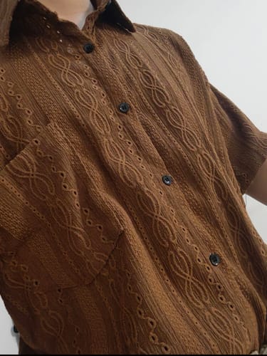 Customer photo review of MV Retro Japanese Half-Sleeved Linen Shirt