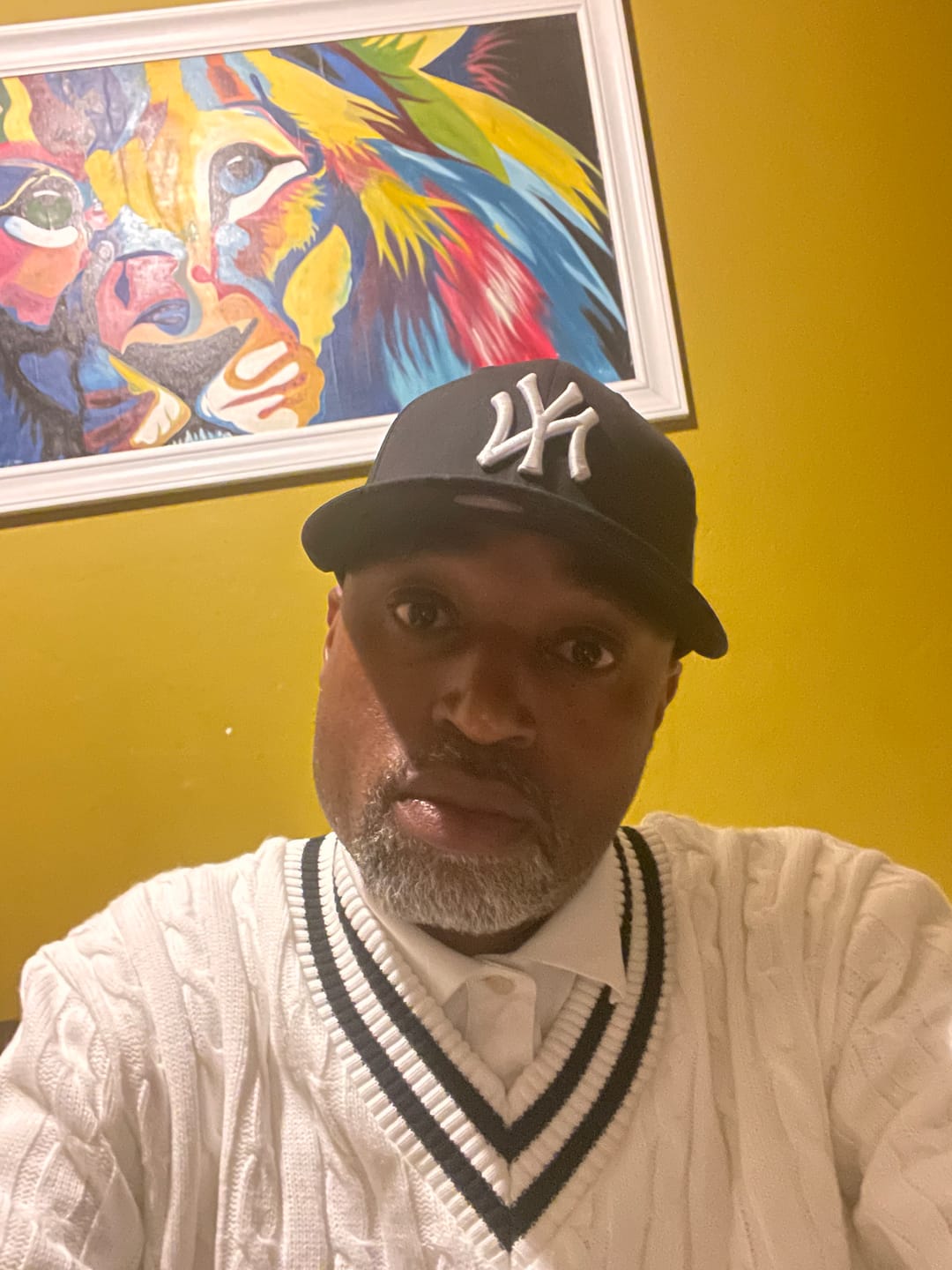 Customer photo review of White & Navy Blue Cricket Jersey [NEW]
