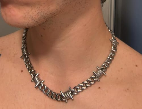 Customer photo review of 9mm Barb Wire Cuban Chain