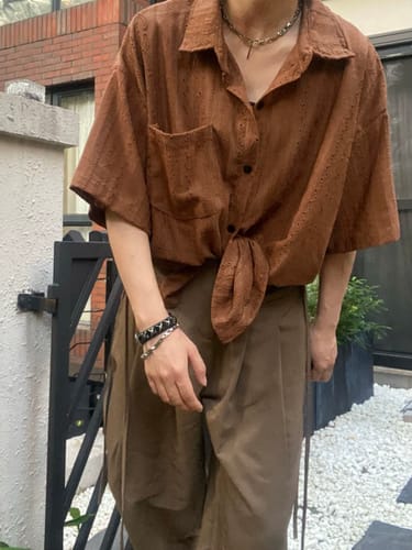 Customer photo review of MV Retro Japanese Half-Sleeved Linen Shirt