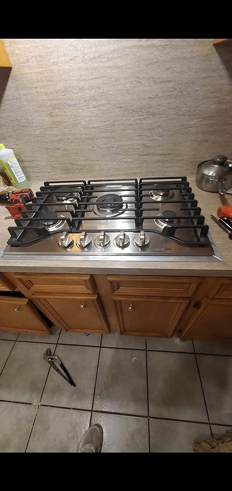 Customer photo review of Thermomate 36 Inch Built-In Gas Cooktop w/ 5 SABAF Burners