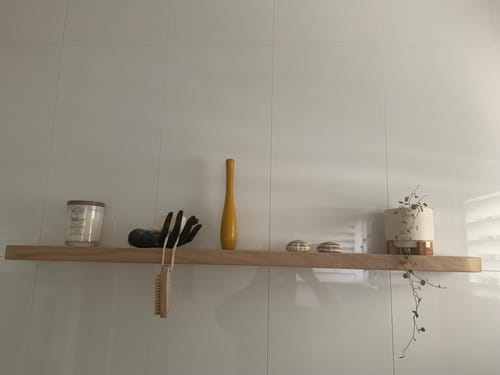 Customer photo review of Curved Floating Shelf