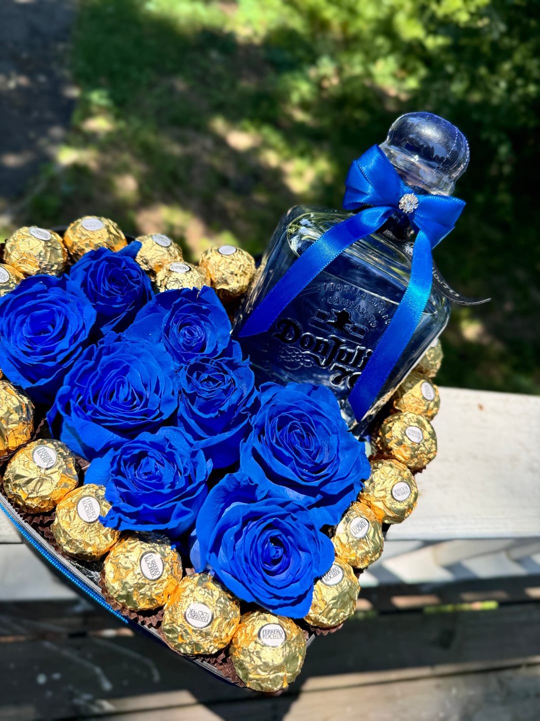 Customer photo review of Tinted Blue Roses