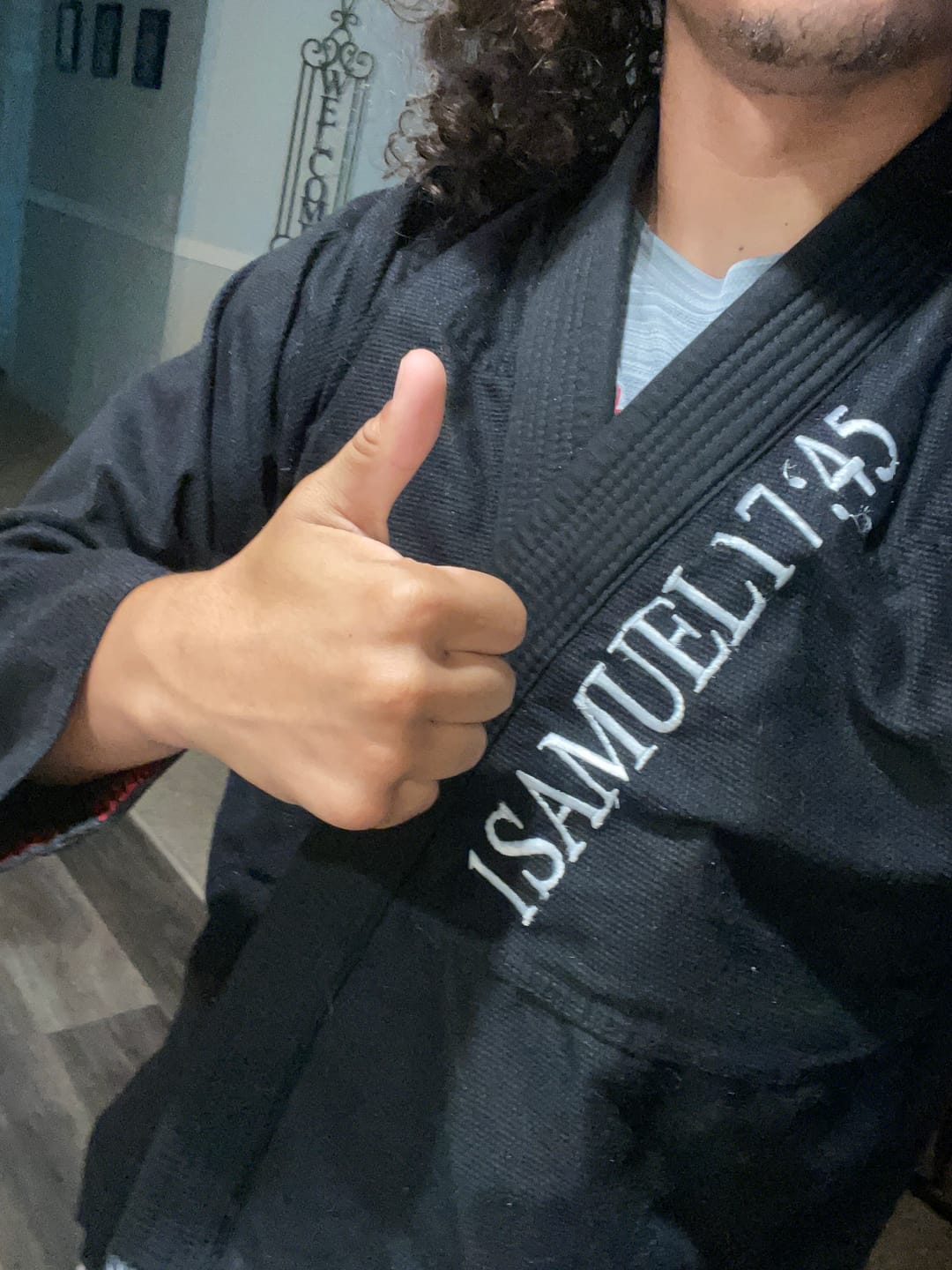 Customer photo review of Alpha Custom Black Brazilian Jiu Jitsu Gi (BJJ GI)