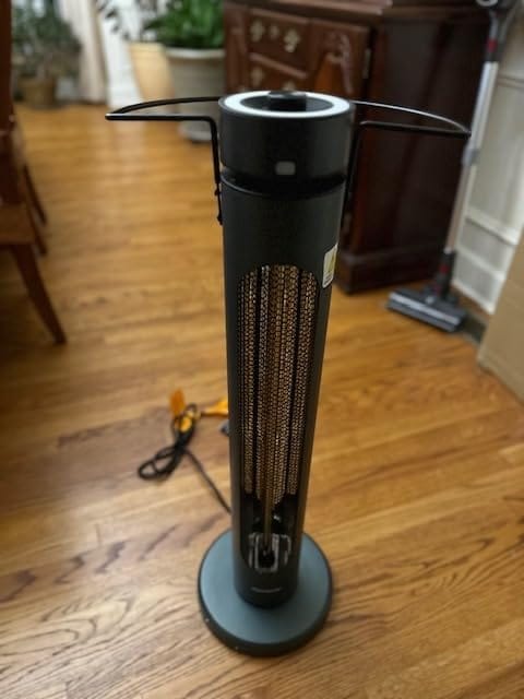 Customer photo review of Electric Outdoor/Indoor Patio Heater - 1500W 8 Heating Levels & Timer