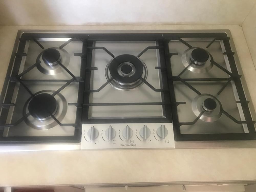 Customer photo review of Thermomate 36 Inch Built-In Gas Cooktop w/ 5 SABAF Burners