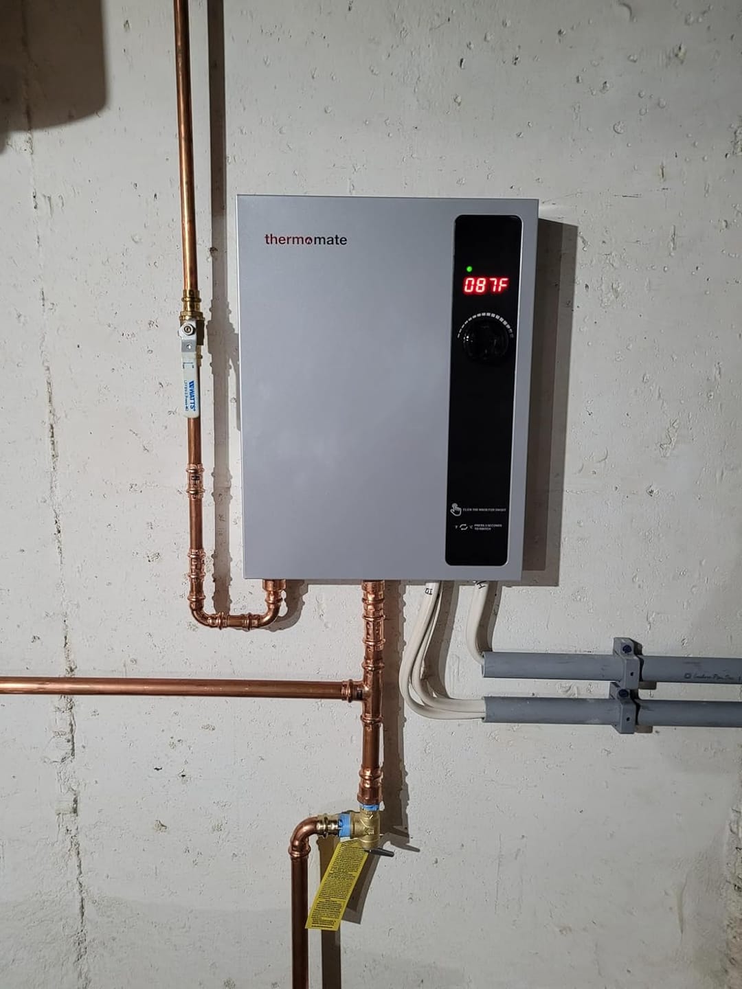 Customer photo review of Tankless Electric On Demand Instant Hot Water Heater - 240V | 11kW