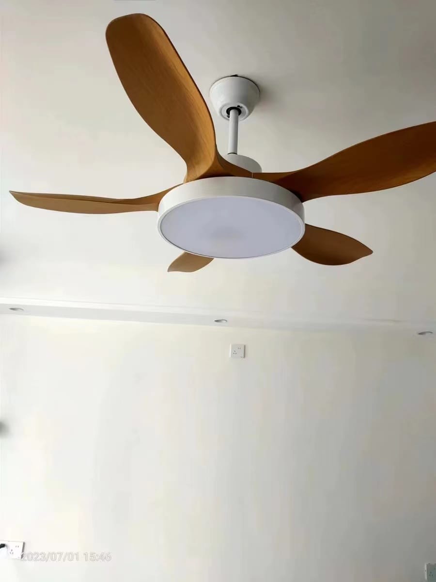 Customer photo review of WOMO Scandi Reversible Ceiling Fan with Light-WM5002