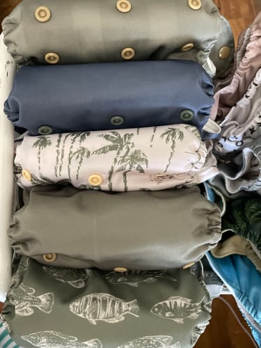 Customer photo review of Boho Basics Pocket Cloth Diaper with Athletic Wicking Jersey
