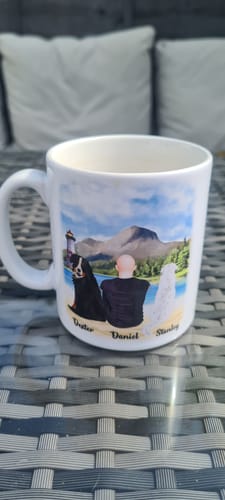Customer photo review of Man & Dogs - Best Dog Dad Ever Personalised Mug