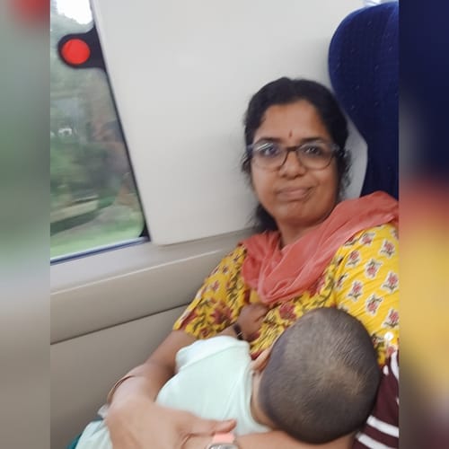 Customer photo review of Yellow Floral Block Printed Suit Set