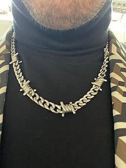Customer photo review of 9mm Barb Wire Cuban Chain