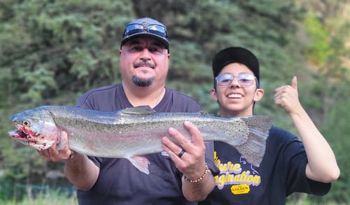 Customer photo review of Fishing, Only Fins Trout, Leather Patch Trucker Hat