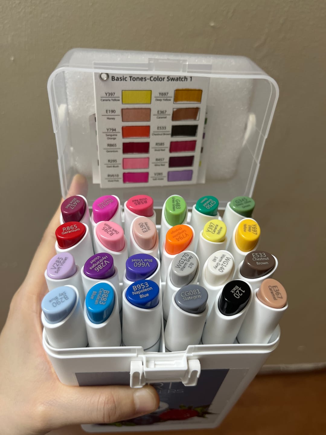Customer photo review of Ohuhu Kaala Slim Broad and Fine Dual Tips Alcohol Art Markers - 24 Basic Colors