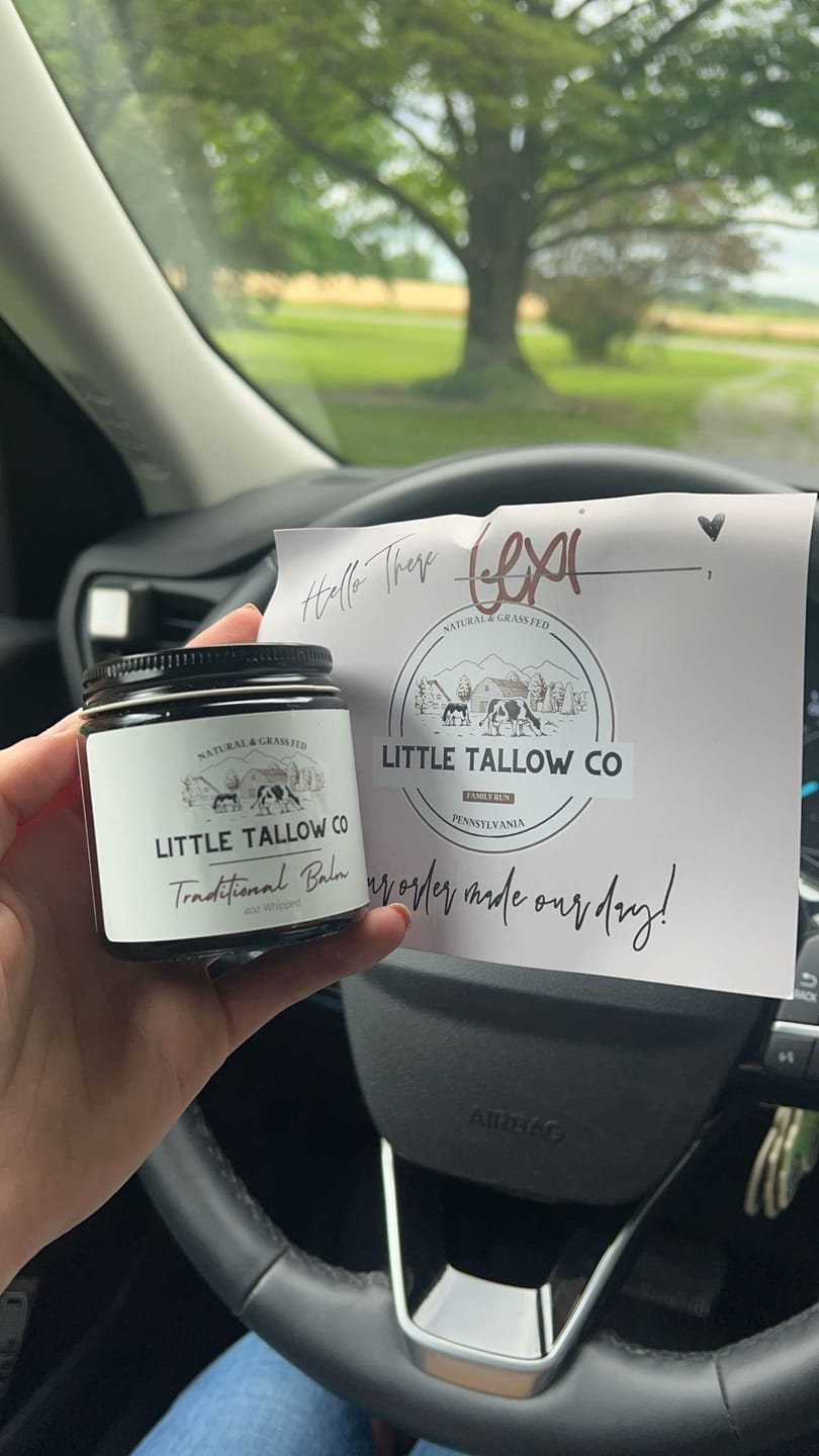 Customer photo review of Traditional Whipped Tallow Balm - 4oz Glass Jar