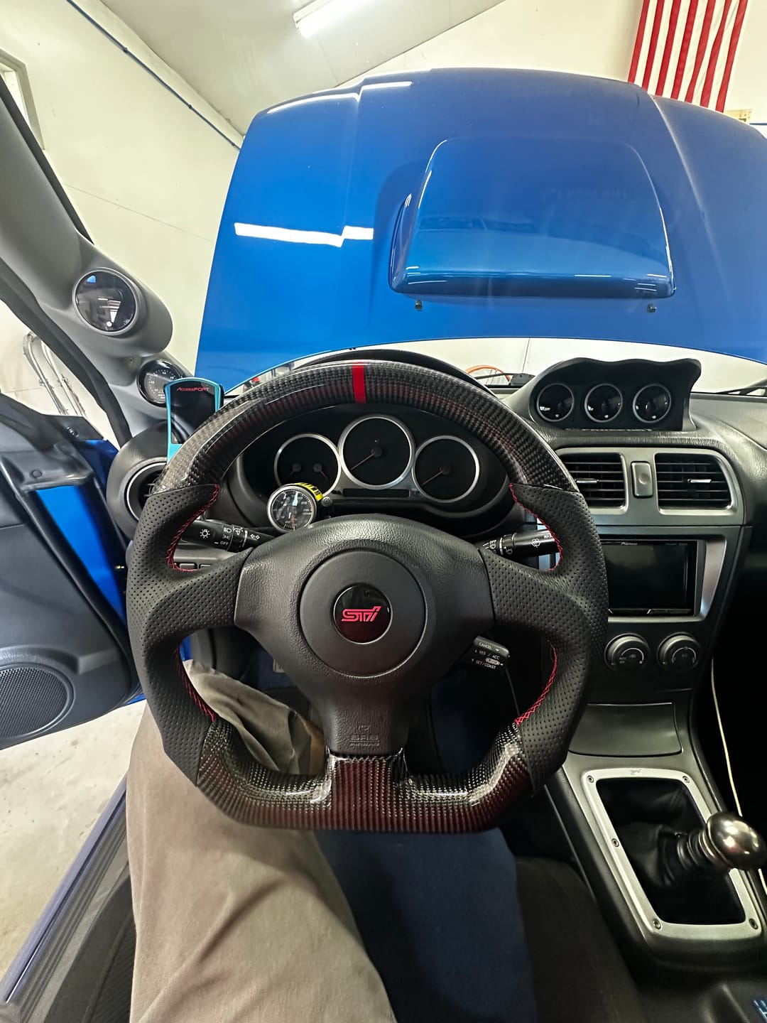 Customer photo review of 2005-07 Subaru WRX STI Carbon Fiber Steering Wheel