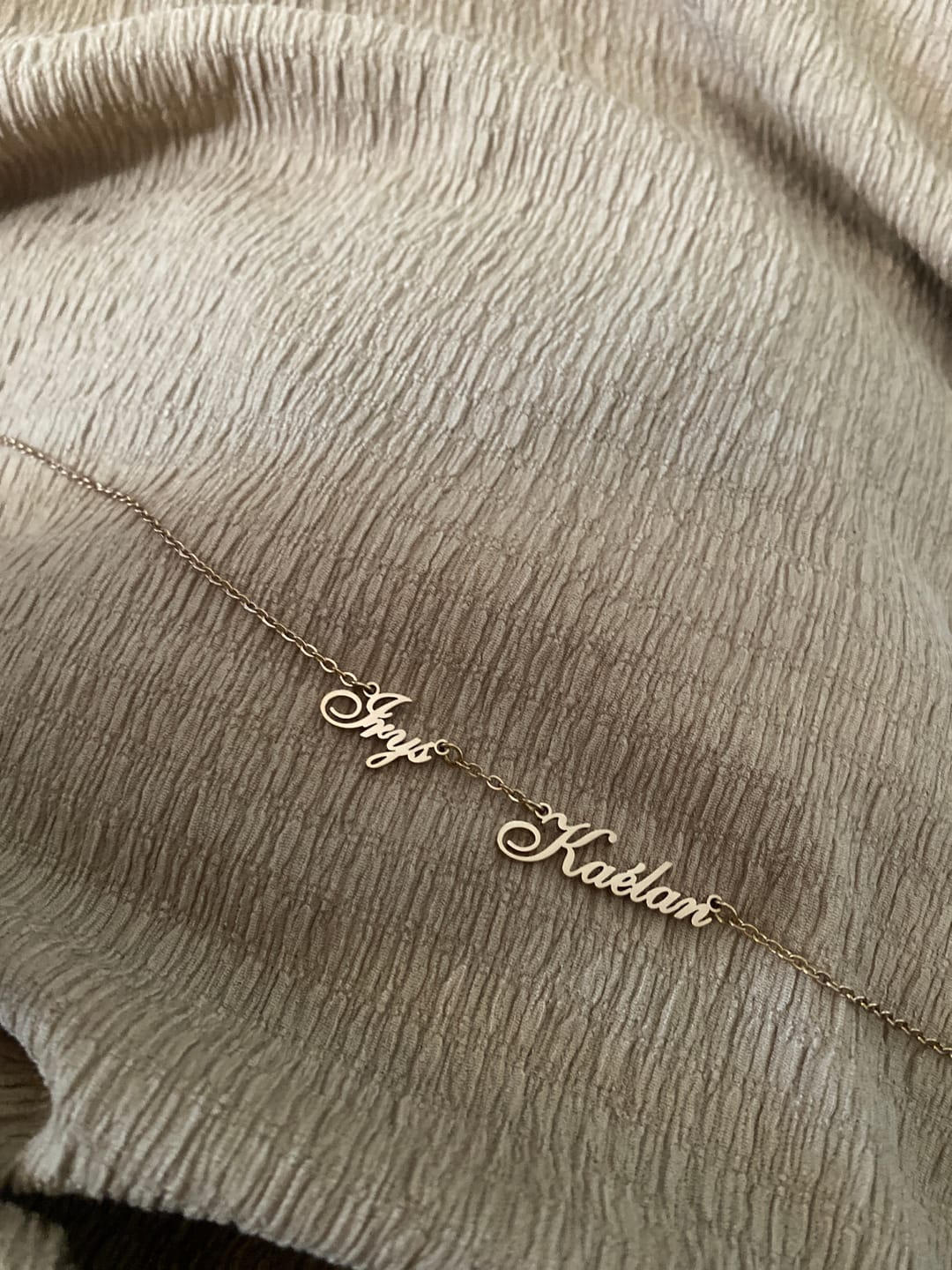 Customer photo review of Collier Plusieurs Prénoms