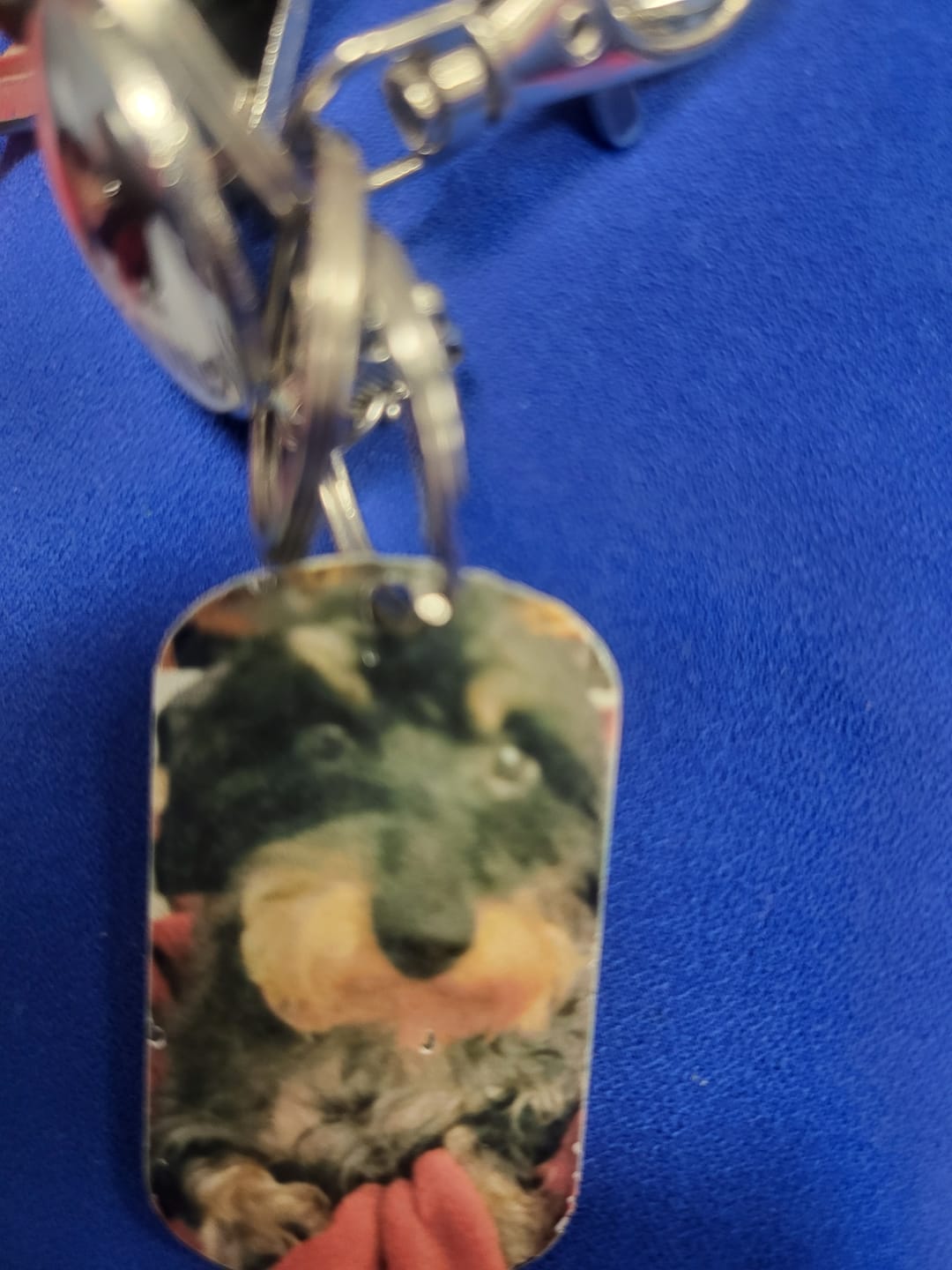 Customer photo review of Für immer im Herzen - Individueller Dog Tag Schlüsselanhänger