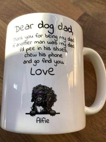 Customer photo review of Dear Dog Pawrent - Personalised mug