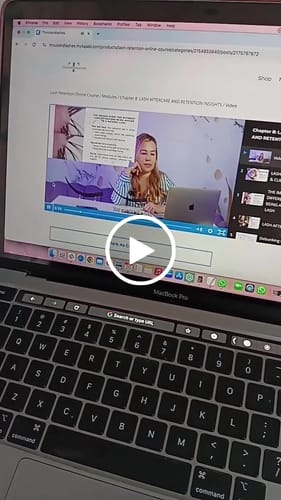 Customer video review of LASH RETENTION ONLINE COURSE