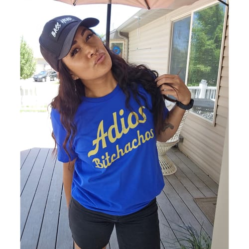 Customer photo review of Adios Bitchachos Tee