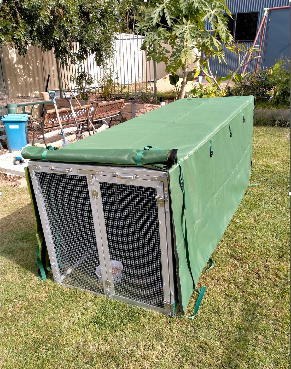 Customer photo review of Canvas Cover for Chicken Coop / Chicken Tractor