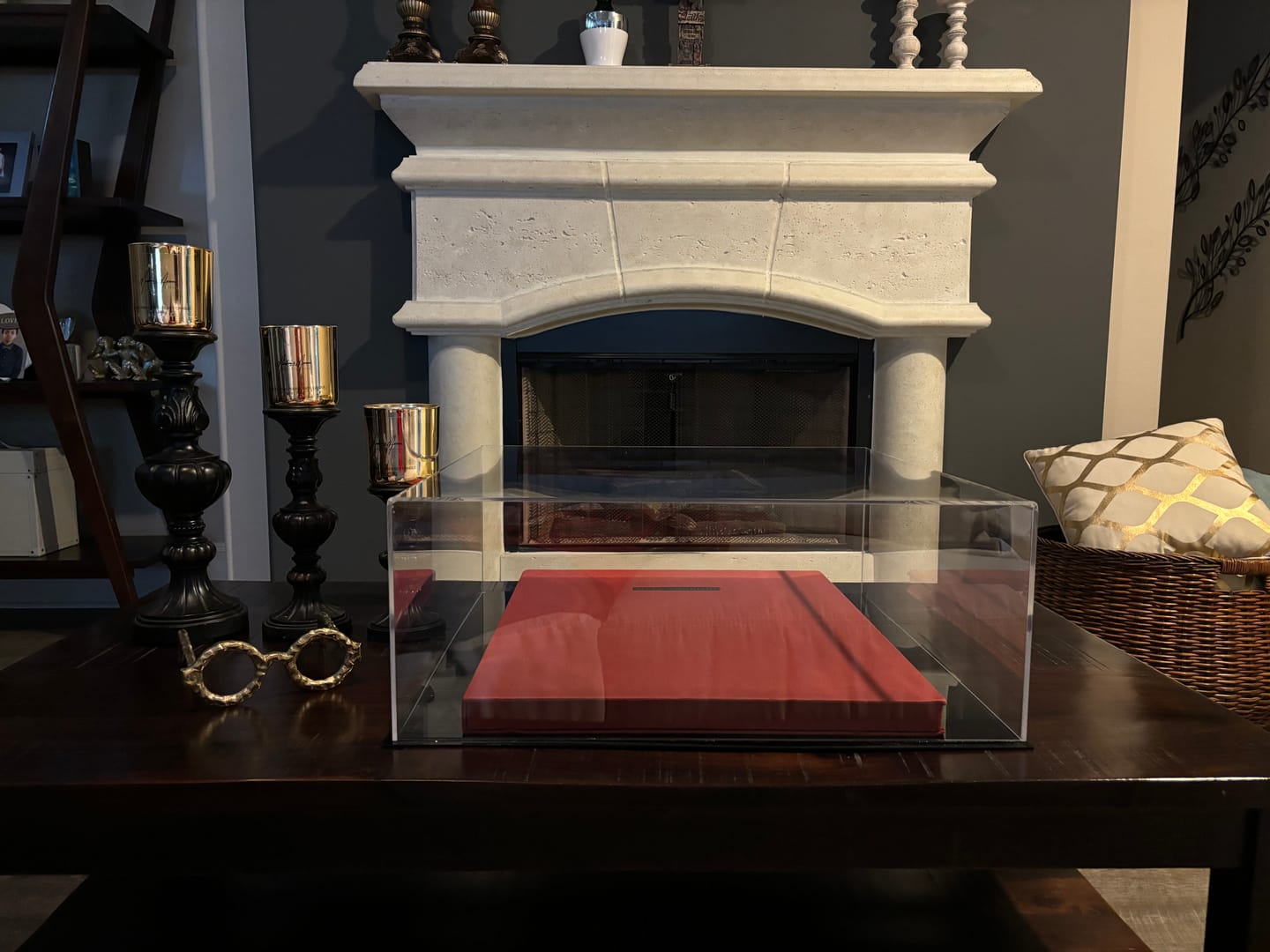 Customer photo review of Versatile Acrylic Display Cases with Double Sheet Base with Clear Case
