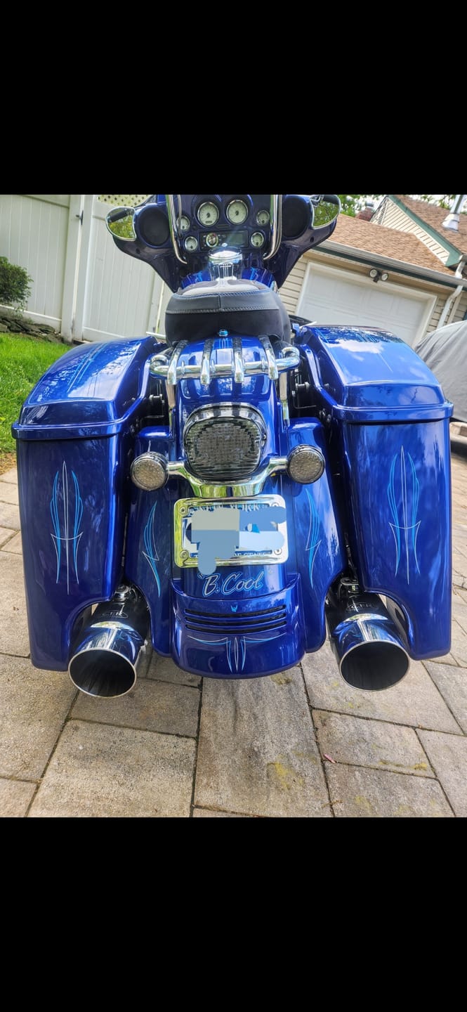 Customer photo review of Stretched Rear Fender Extension For 2014-2022 Harley Davidson Touring