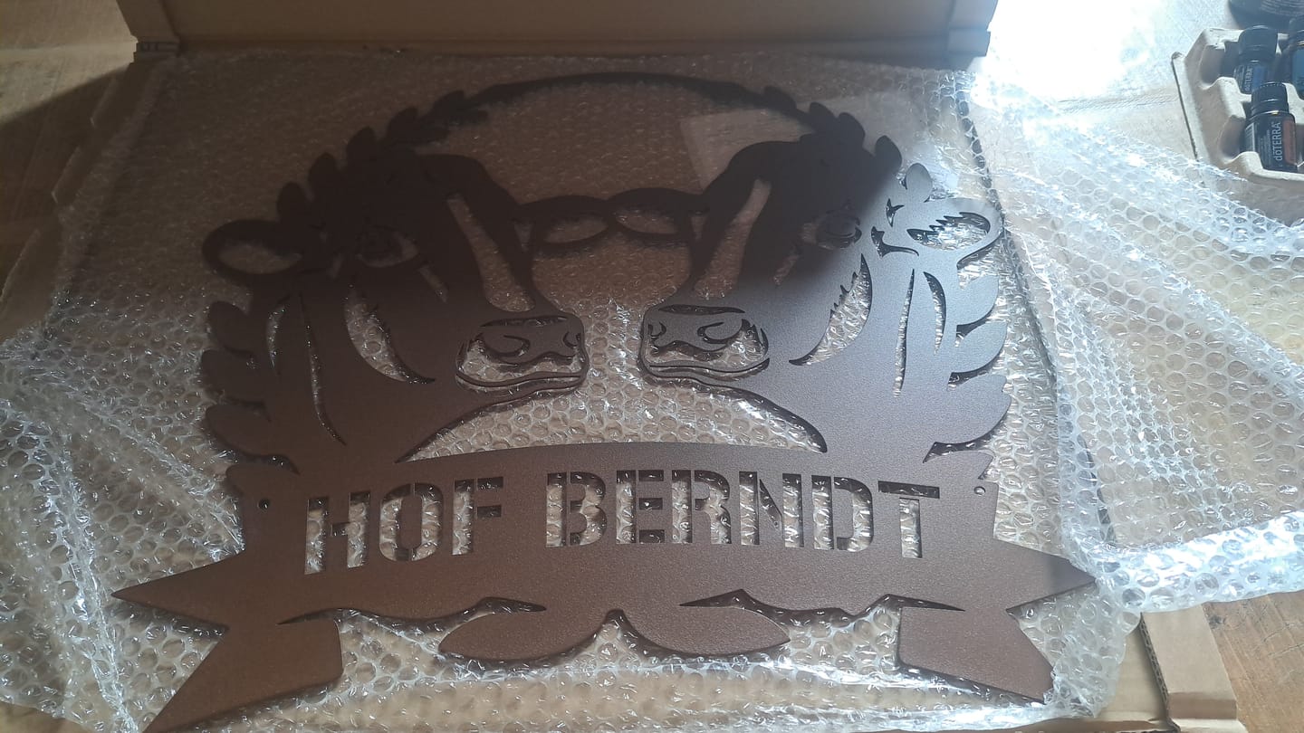 Customer photo review of Hofschild - 2 Kühe aus edlem Stahl (personalisierbar)