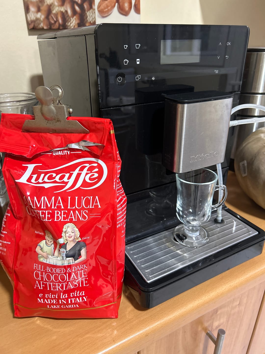 Customer photo review of Kimbo Espresso Extra Cream 1kg Grano Entero
