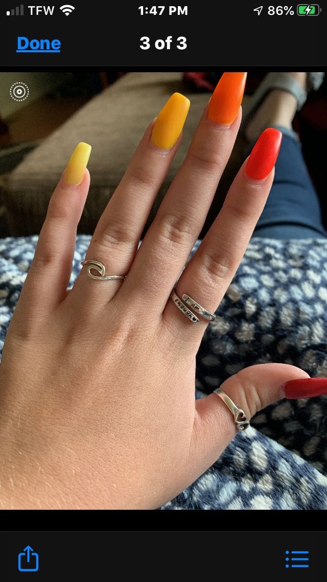 Customer photo review of 'I Am Enough' Adjustable Ring | 925 Sterling Silver