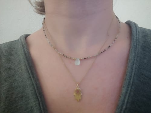 Customer photo review of שרשרת אושן טורמלין ו מונסטון