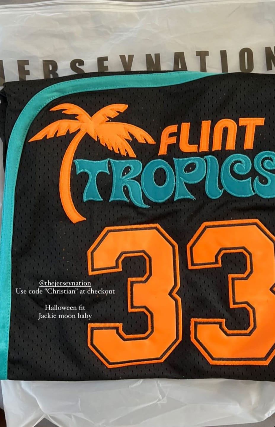 Customer photo review of Jackie Moon Flint Tropics Semi-Pro Basketball Jersey