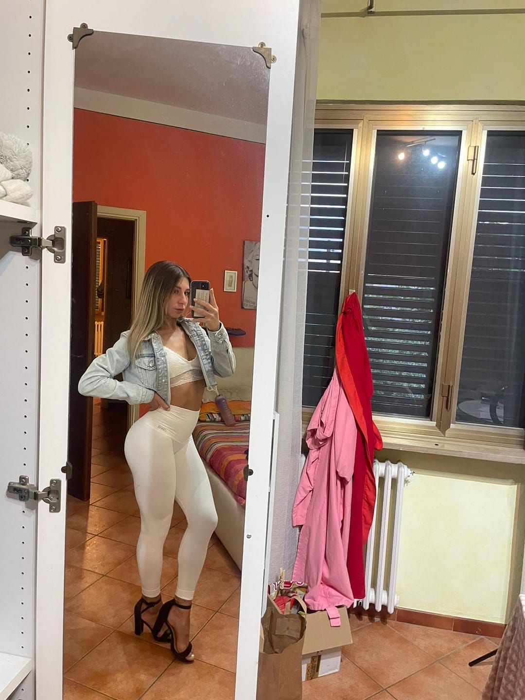 Customer photo review of Leggings All-Up Bianco
