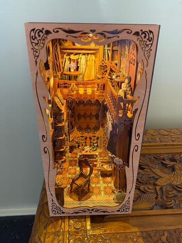 Customer photo review of Gorgeous Wardrobe of Duchess 3D Wooden Book Nook