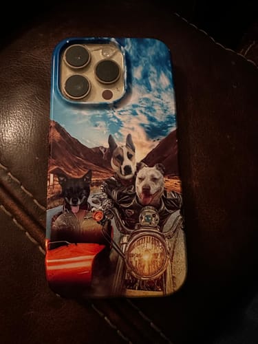 Customer photo review of 'Harley Wooferson' Personalized 3 Pet Phone Case