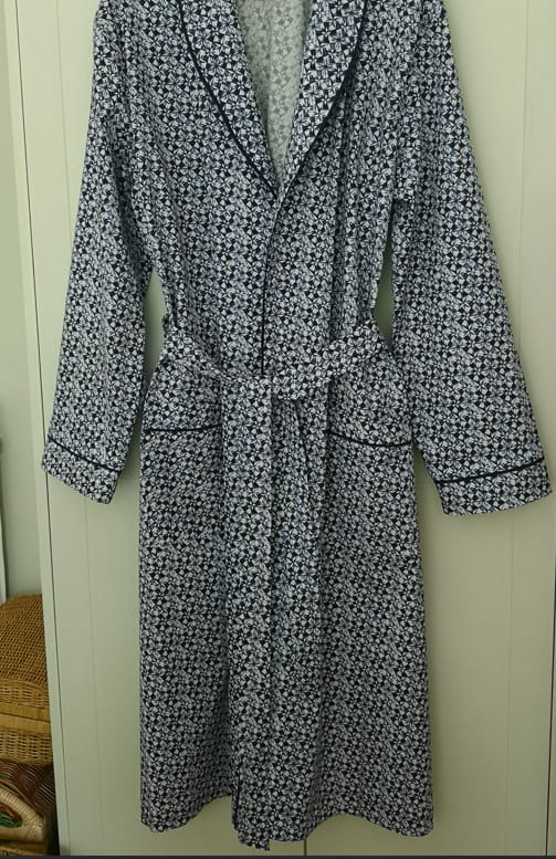 Customer photo review of Abstract Blue Tiles Cotton Sateen Fabric