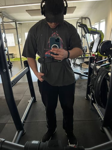 Customer photo review of boxy t-shirt (durability)