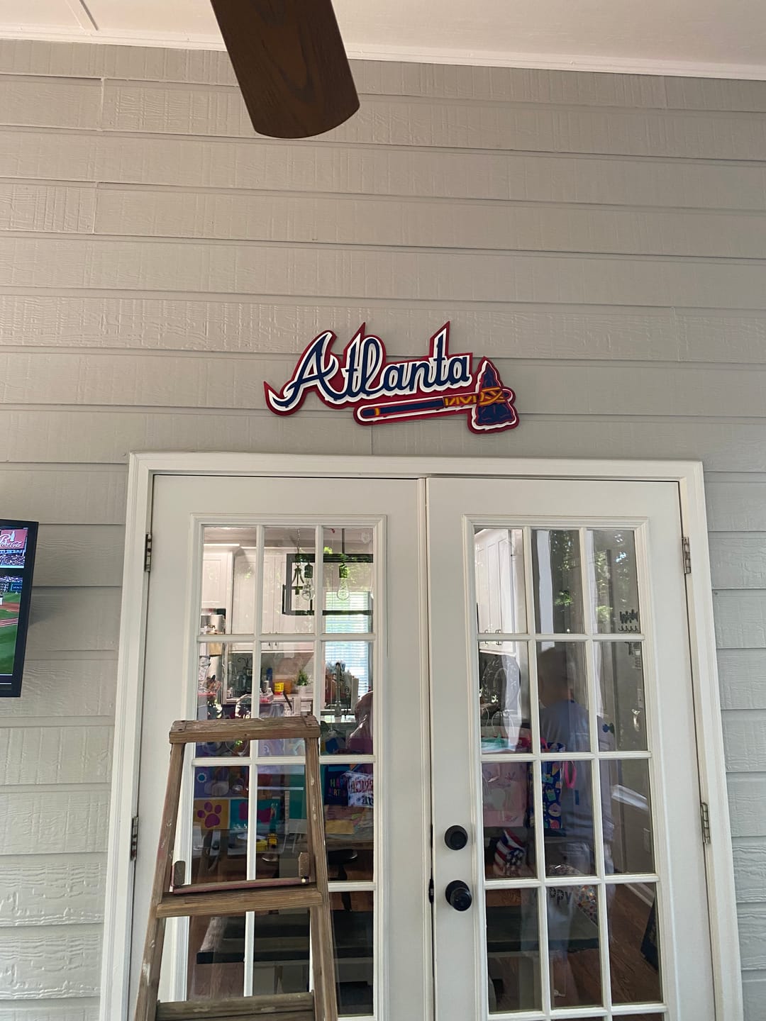 Customer photo review of Atlanta Braves Script "ATLANTA" 3D Metal Wall Art